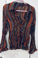 Violet and Claire Top lg Women’s Blouse bell sleeve dots Dress Shirt Sale Online