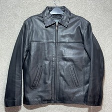 Ben Sherman Leather Jacket Men’s XL Extra Large Black Zip Up Mod Scooter