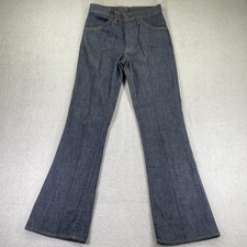 VTG Levis 646 Jeans Mens 27x30 Bootcut 42 Talon Bell Bottom 70s Dark Wash Denim