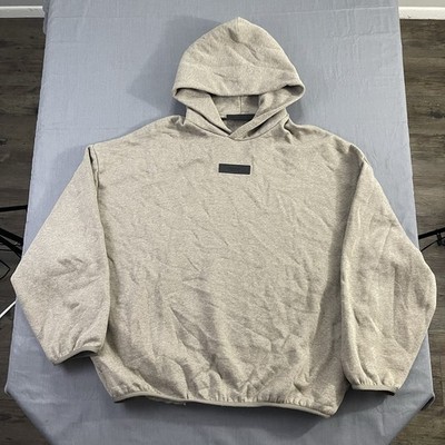 Fear of God Essentials Hoodie Modern Fit Mens Medium Dark Heather Oatmeal FOG