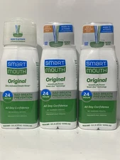 SmartMouth Original Activated Mouthwash Fresh Mint 3 Pack 16 Oz. Each Ex. 08/28+