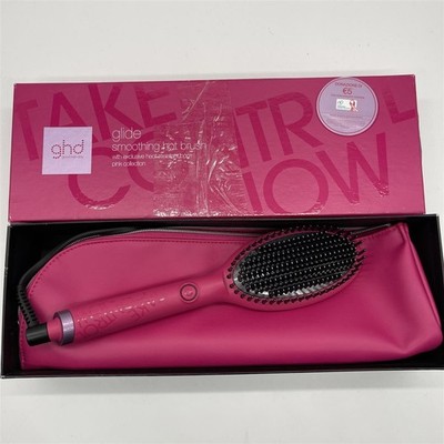ghd glide pink Hot Brush, Glättbürste mit Keramikheiztechnologie und Ionisator, 