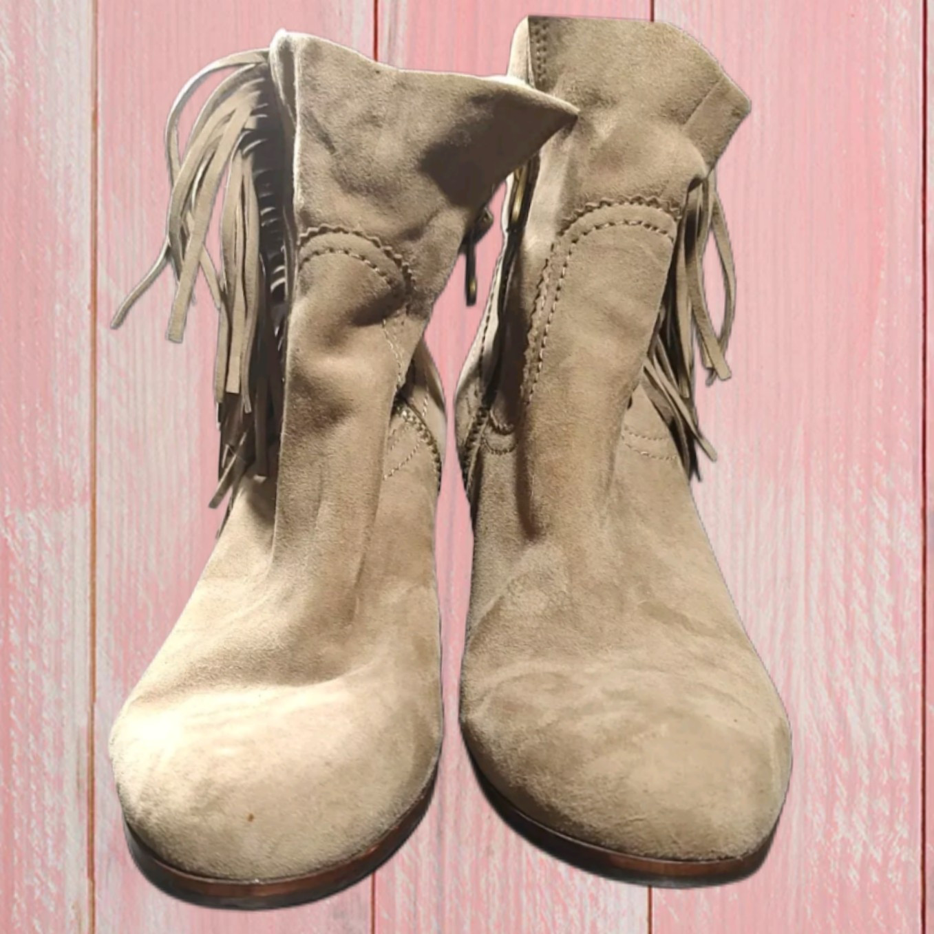 Sam Edelman Hellbraune Wildleder Stiefeletten mit… - image 3