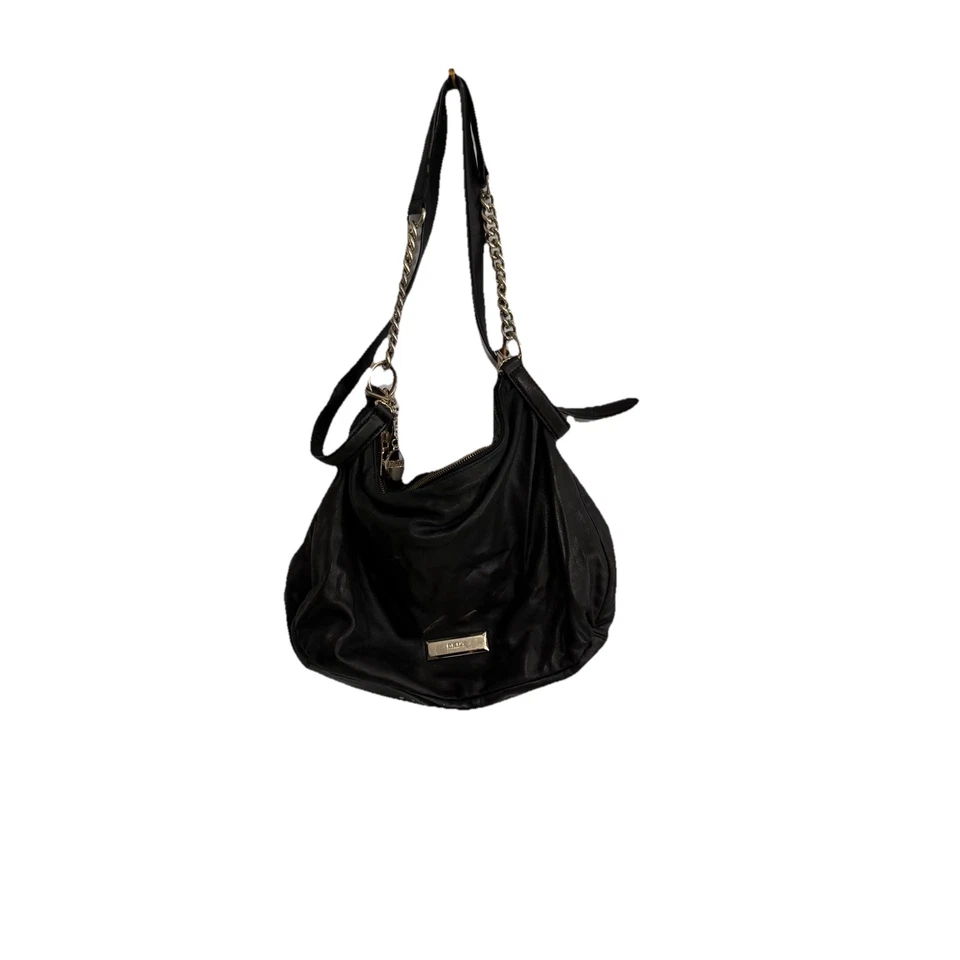 Bolso hobo de cuero dkny negro en muy buen estado correa extra para bandolera Foto 2 de 4
