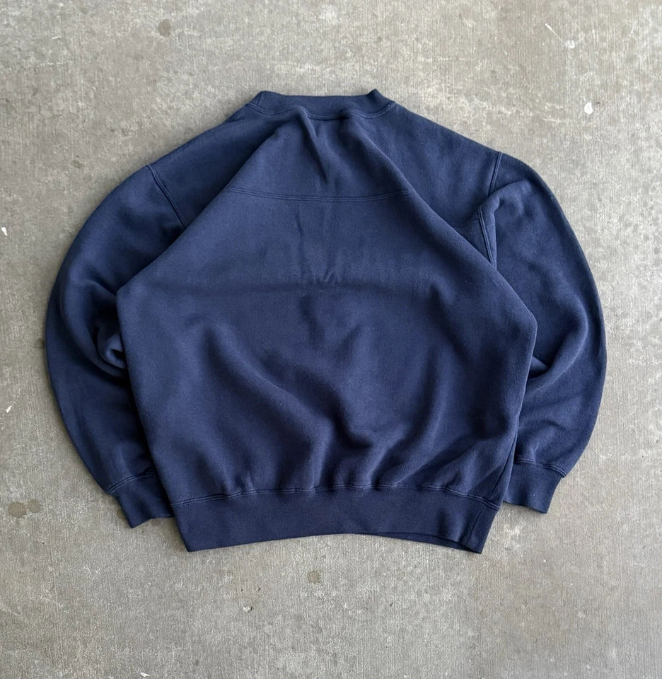 Sudadera vintage años 90 Lee Sport cuello redondo Michigan Wolverines azul cuadrada M EE. UU. Foto 2 de 4