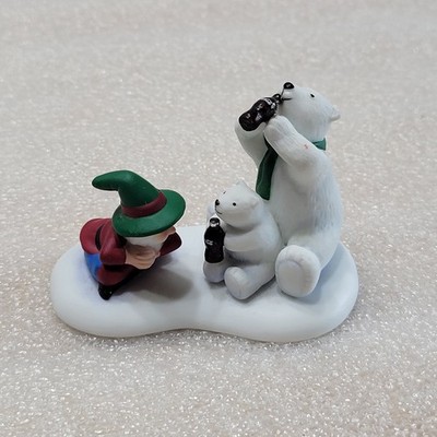 DEPT 56 COCA COLA TASTE TEST 56841 NORTH POLE VILLAGE CHRISTMAS Polar Bears