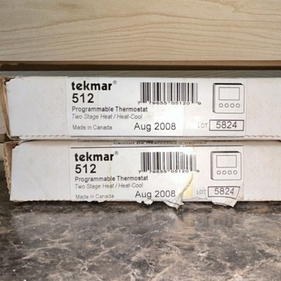 tekmar 512 Programmable Thermostat Two Stage Heat/Cool Digital Display