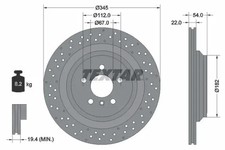 2x Bremsscheibe innenbel&uuml;ftet 92283703 TEXTAR f&uuml;r MERCEDES-BENZ M-KLASSE GLE