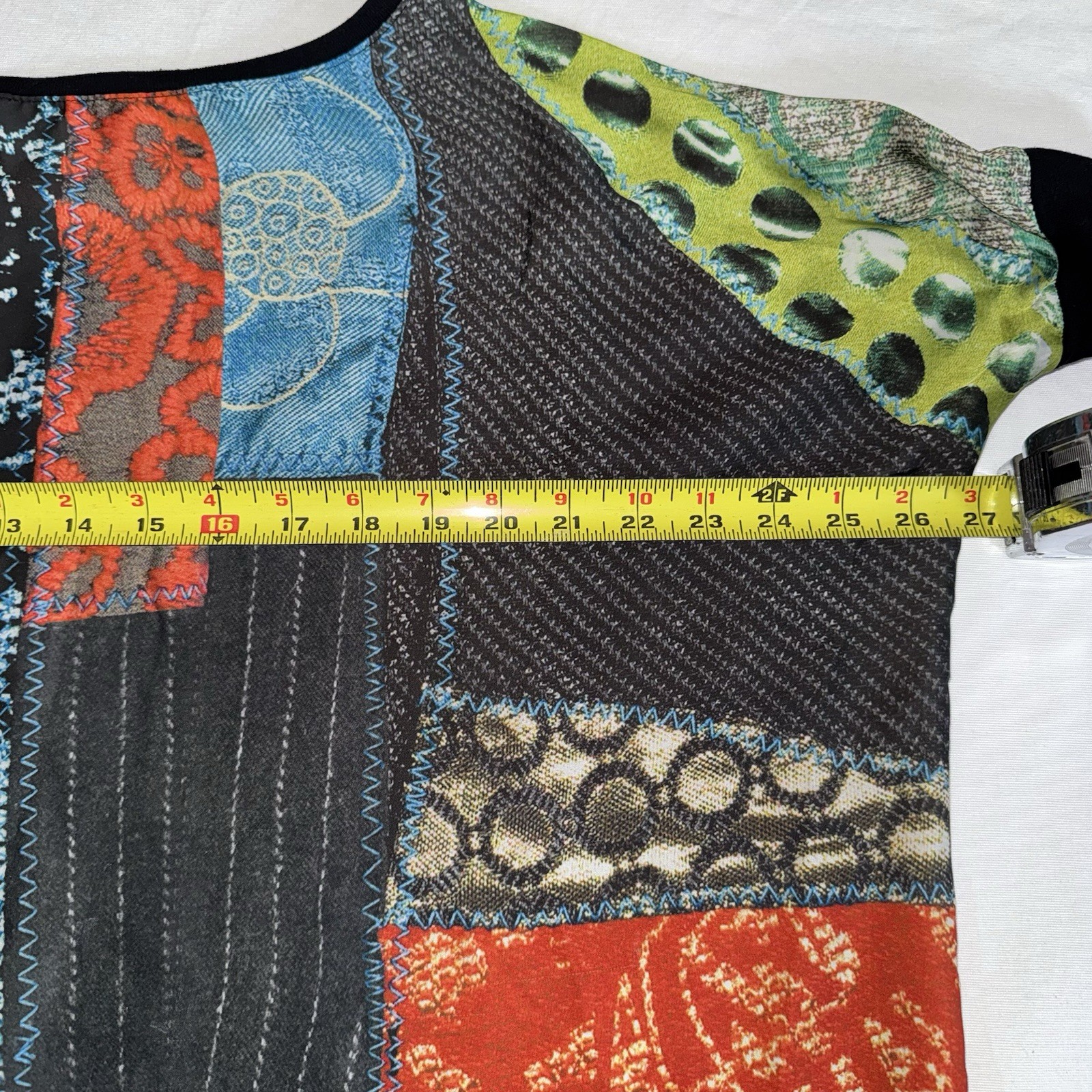 Desigual Multicolor Patchwork Brand Embroidered T… - image 8