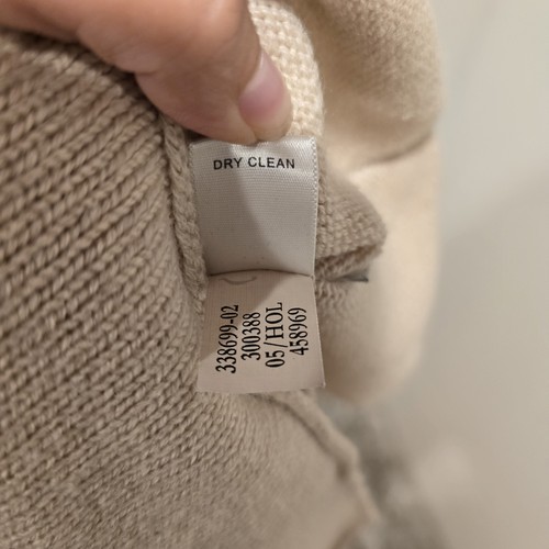 Suéter de Lana Merino Y2K Banana Republic Pequeño Mujer Beige Tostado Cuello Alto De Colección - Imagen 10 de 10