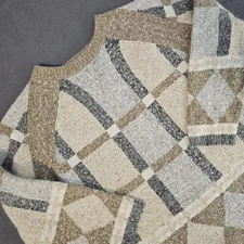 Gladys Bagley Vintage Silk Angora  Nylon LambsWool 3/4 Sleeve Sweater Size Large