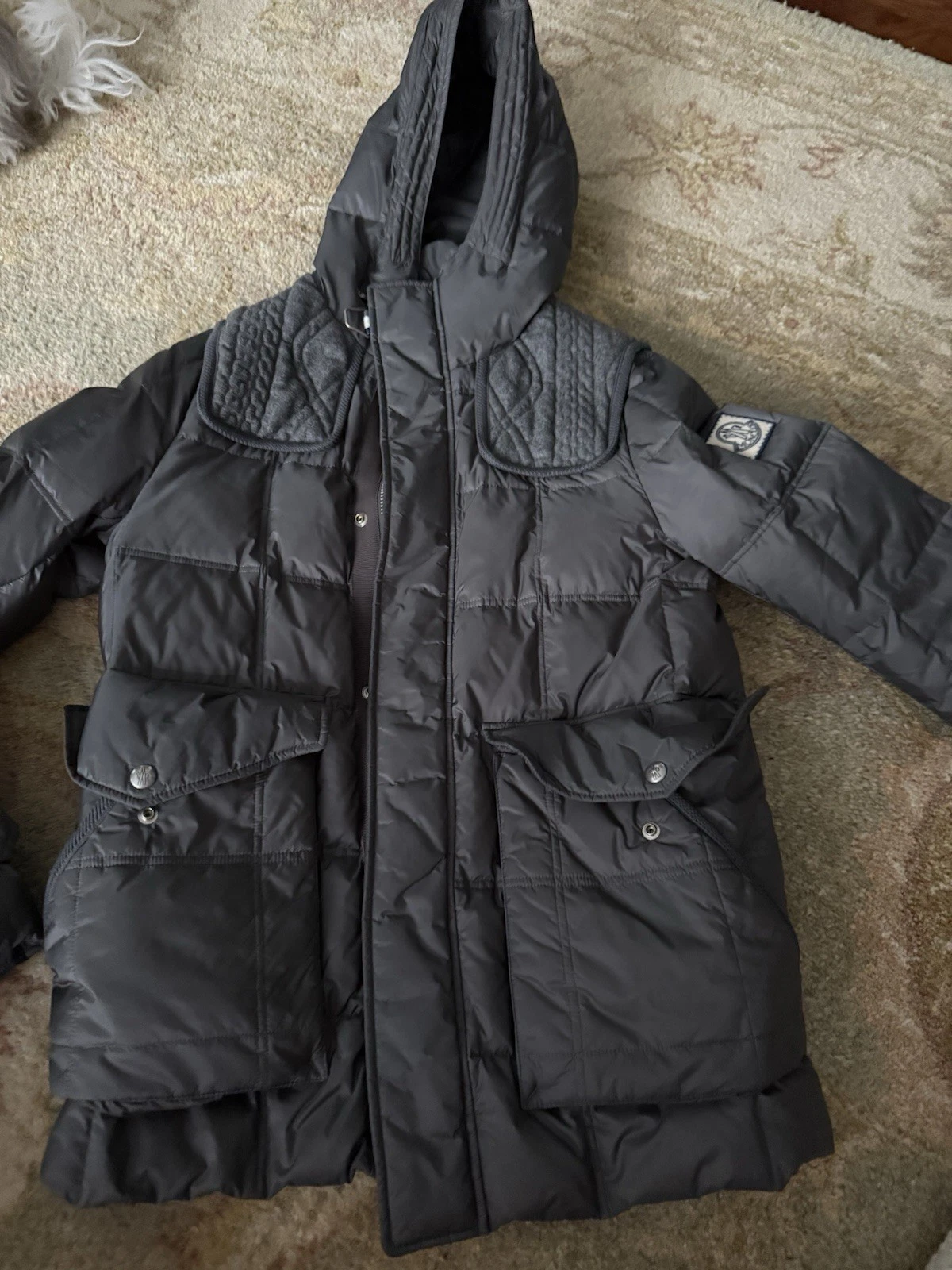 Moncler — moncler jacket women size 0 Down Steel Color