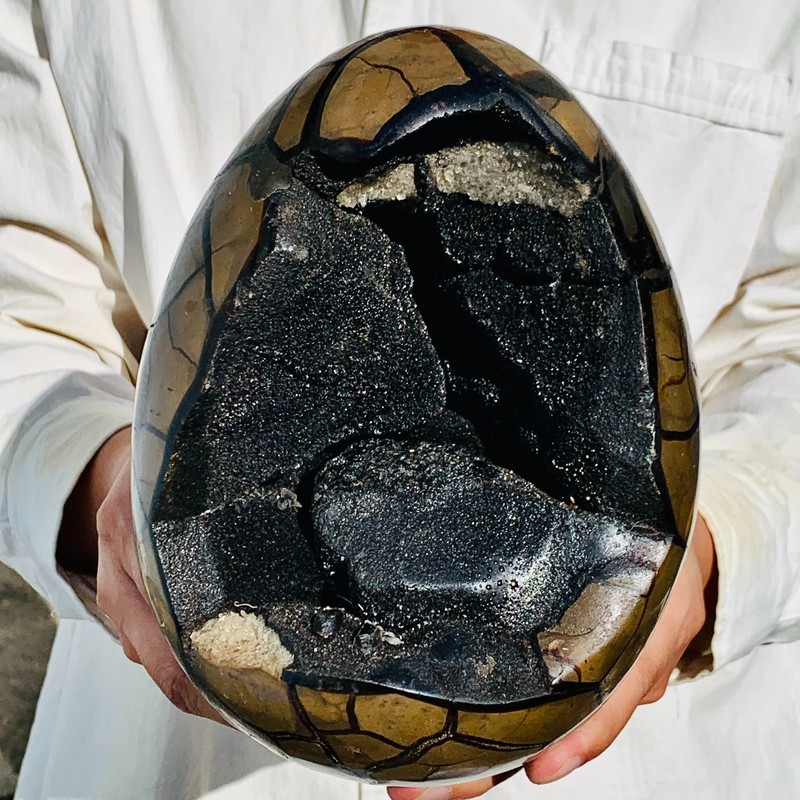 10.6LB Natural Turtle Back Stone Dragon Crystal Cave Crack Gem Healing