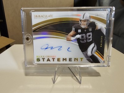 2025 Immaculate MAXX CROSBY Statement Signatures Acetate Auto /49 - Raiders