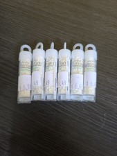 Lot of 6 Tubes Miyuki Delica 11/0 Beads, 5.2 Grams Each,  11 Cream Matte Glazed