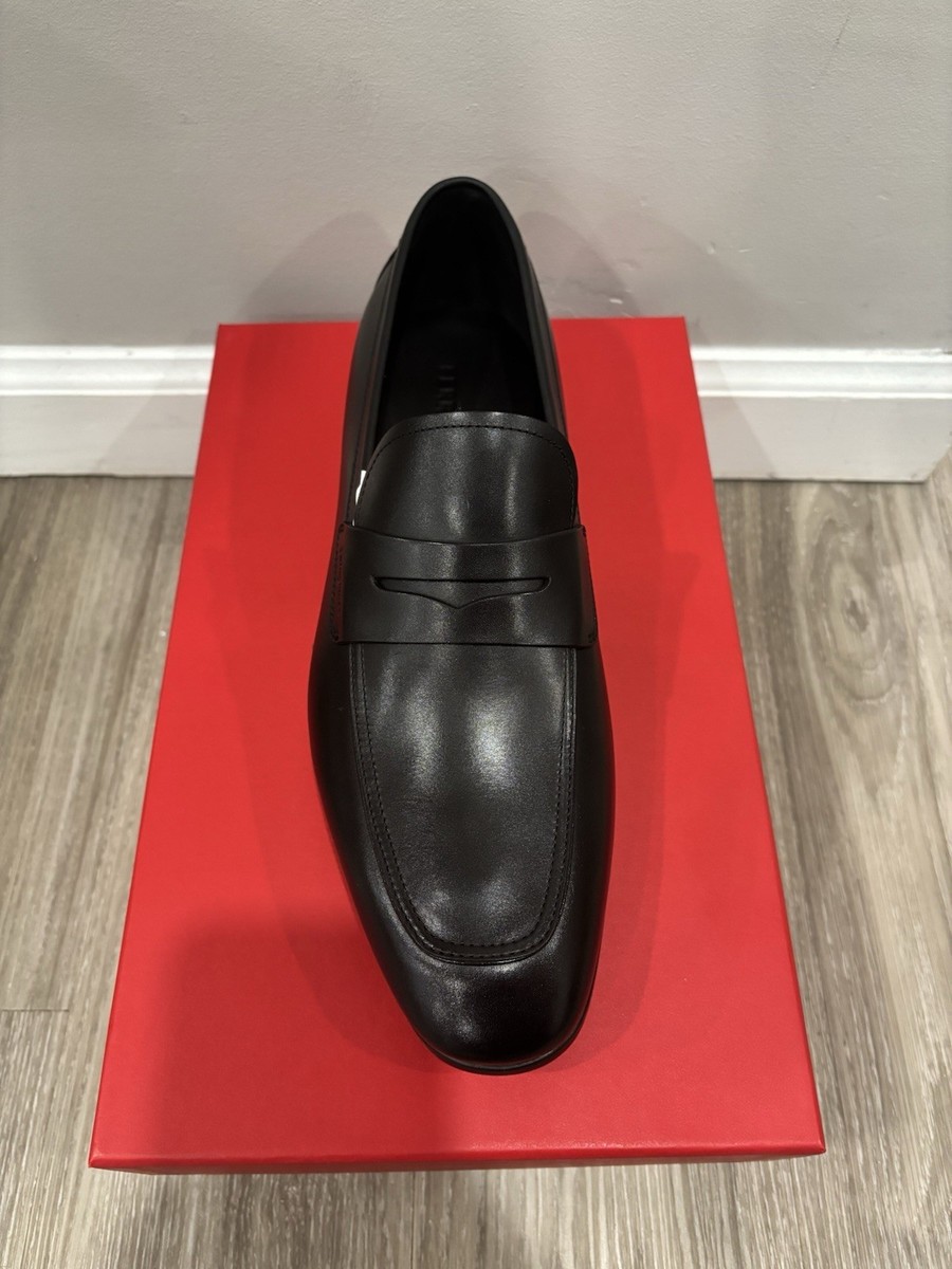New Salvatore Ferragamo GRAY 0787309 Black Leather Men  display picture 1