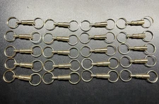 20pc DETACHABLE KEY CHAIN NICKEL PLATED - PULL APART QUICK RELEASE KEY RING