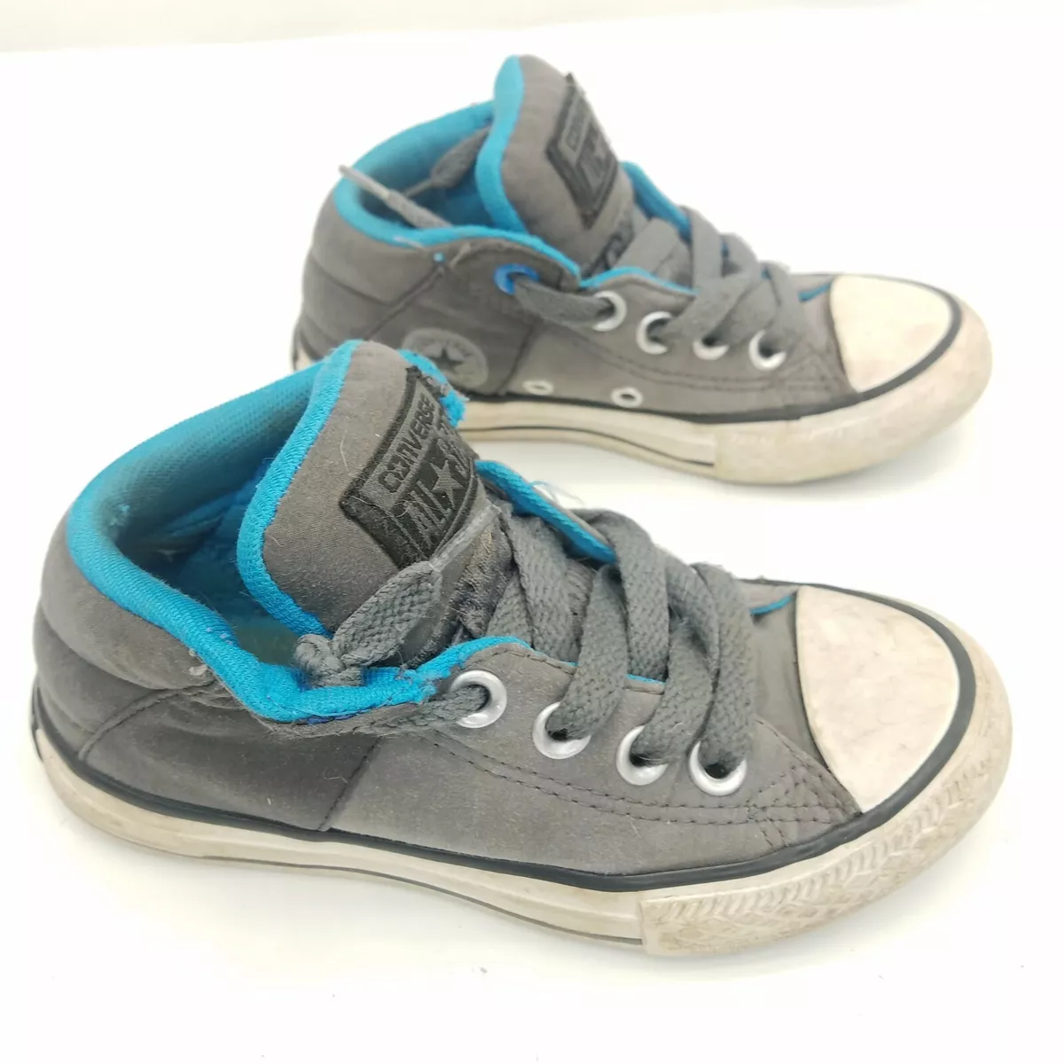 Grey converse with blue clearance laces