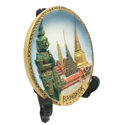 The Grand Palace 3D Collector Plate with Stand Souvenir of Bangkok Wall Hanging - Picture 6 of 13