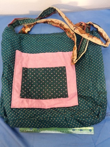 Quilted Cotton Floral Cactus Printed Reversible Large Tote Bag - Picture 3 of 4