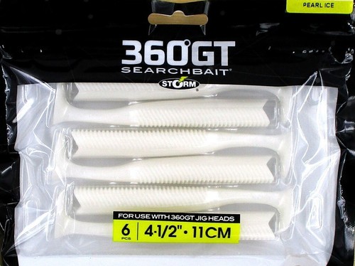 (4) Packs Storm 360 GT Searchbait Bodies 4 1/2" Pearl Ice (6 Per Pack) Brand New - Picture 3 of 4