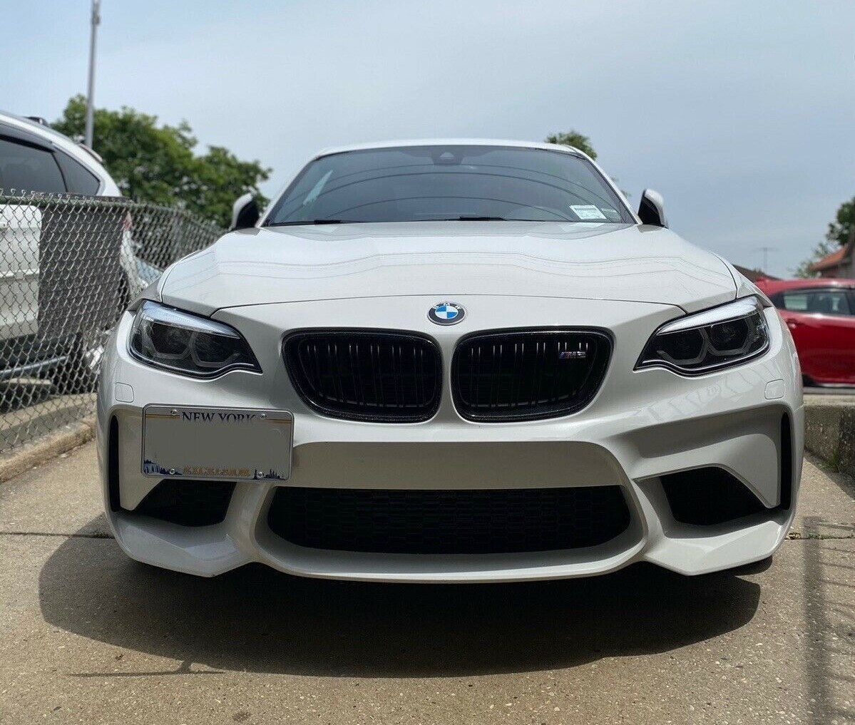Front License Plate Bracket For BMW M2 (2019-2021) — Tow Hook Mount, No Drilling, Steel & Aluminum