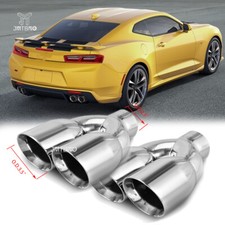 2.5" In 3.5'' Out 9.5'' L Dual Exhaust Tip Weld-On For Chevrolet Camaro SS ZL1