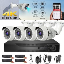 1080P Full HD Outdoor Security Camera System Kit, 4 Pack Smart Home 8CH DVR 4K