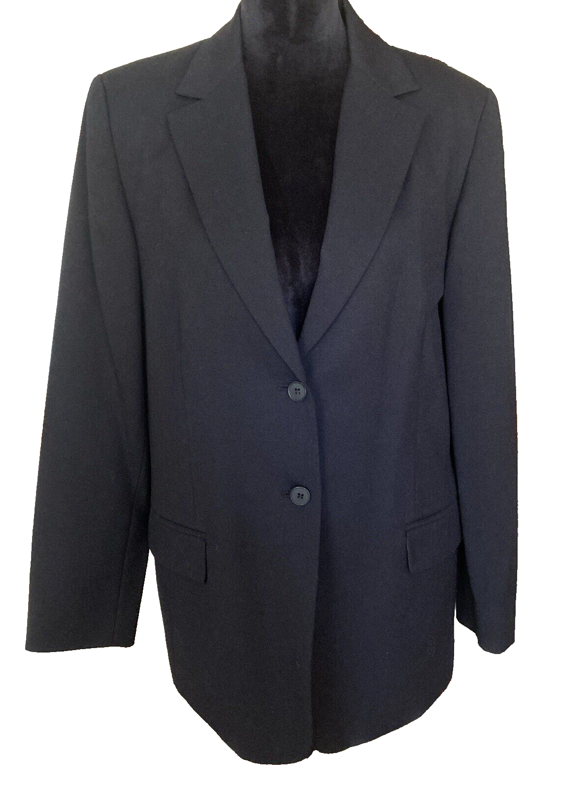 Pendleton Blazer Womens Size 12 Black Jacket 100% Virgin Wool Career Work Preppy