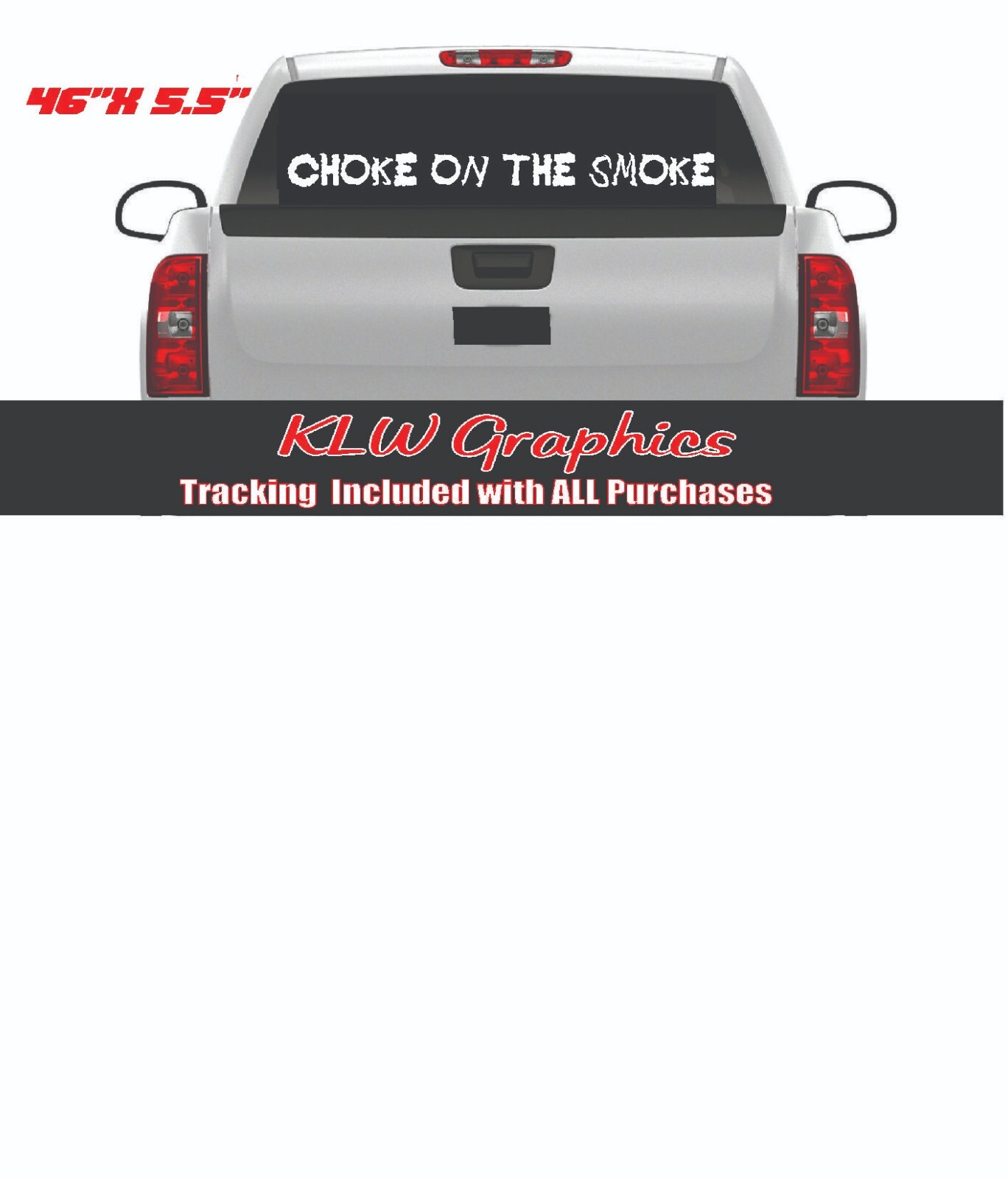 Choke on Smoke Decal Sticker Diesel Truck Turbo 7.3 6.7 6.6 6.0 3.0 ...