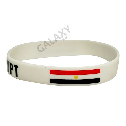 Egypt Bracelet / Egypt Flag Silicone Rubber Bracelet - Picture 2 of 2