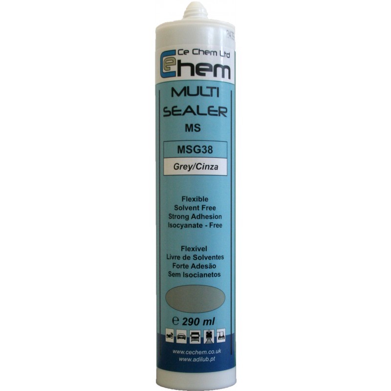 Grey Adhesive Seam Sealer Bonding Metal & Plastics MS – 290 ml Professional