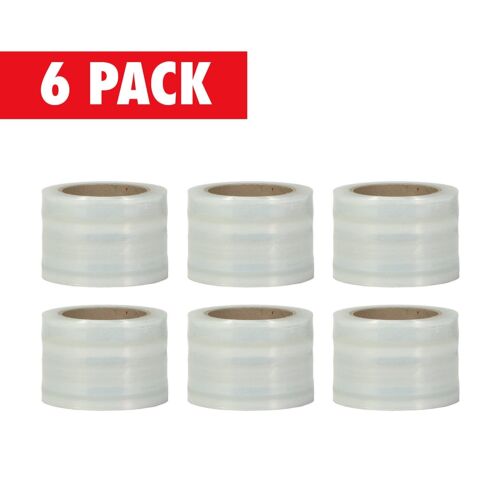 Pallet Shrink Wrap 80 Gauge Thick 3 Inch X 1000 Feet Stretch Film Roll (6-Pack)