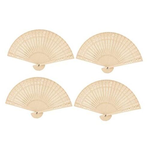 Wooden Folding Fans, 4 Pieces Classical Wood Hand… - image 1