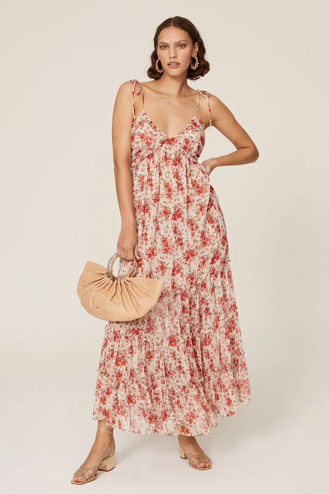 Misa Los Angeles Fallon Maxi Ruffle Dress Size 8/M $390