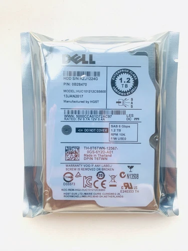 Dell 1.2TB 6G 10K 2.5" SAS 0T6TWN T6TWN HUC101212CSS600 HDD HARD DRIVE