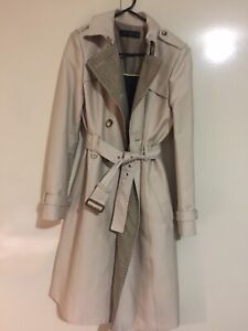 Double Breast Belted Trench Coat Size 