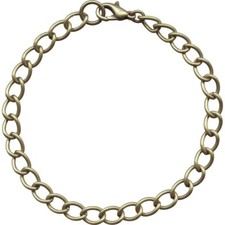 2 antyczne mosiężne stalowe bransoletki charm z zapięciami homara 