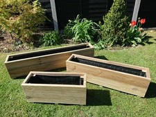 Wooden Tanalised Decking Garden Patio Planter Trough Window box