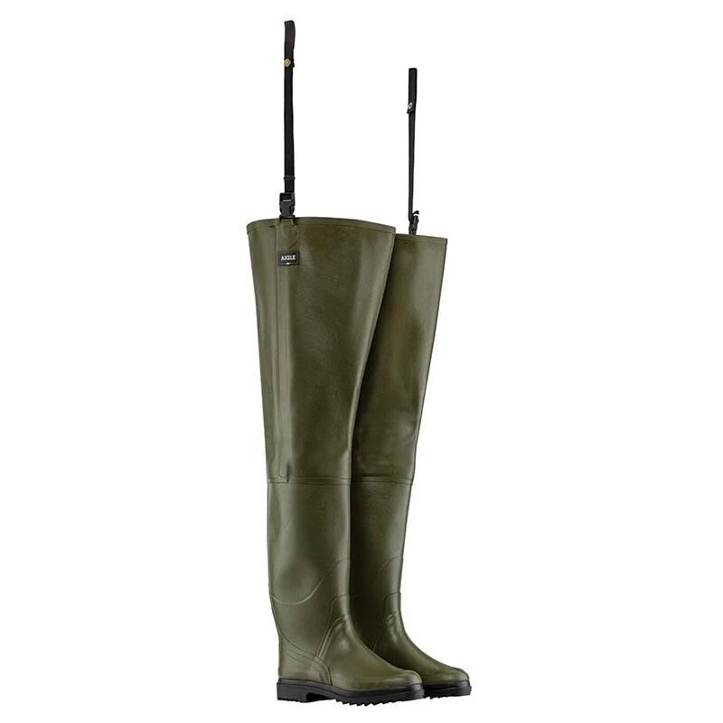 Aigle Truite Waders Natural Rubber Multi Purpose Waterproof Fishing Thigh Waders - Image 4 of 4