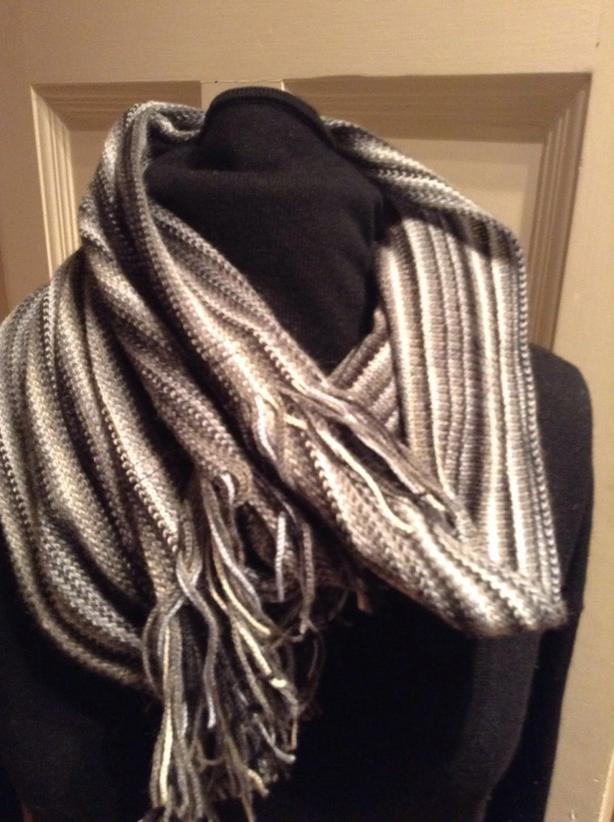 Grey Charcoal Circular Snood Cowl Scarf 100% Lambs wool Neck Warmer RRP £99