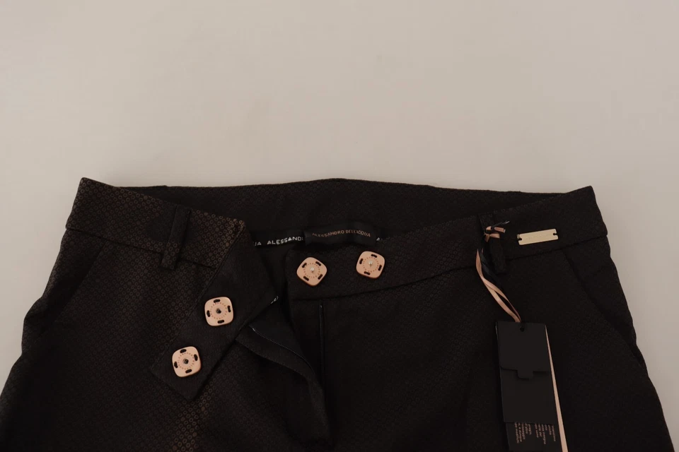 Pantalones ALESSANDRO DELL'ACQUA Marrón Cintura Media Acampanados Formales Mujeres IT44/US10/L $400 Foto 4 de 4