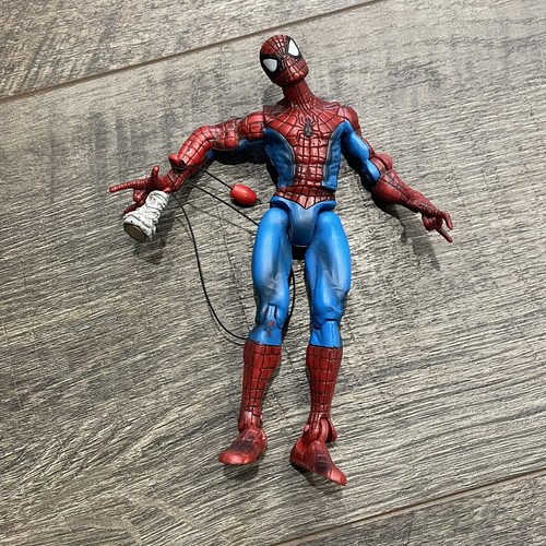 Figura Spider Man Super Posable Daño De Batalla Toy Byz 2002