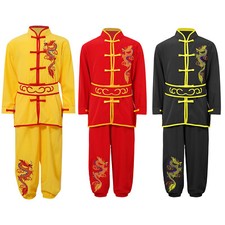 Kids Kung Fu Suit Tai Chi Uniform Chinese Martial Art Performance Costume Set
