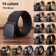 Army Tactical Belt Men Outdoor Military Canvas Stripe Camouflage Webbing