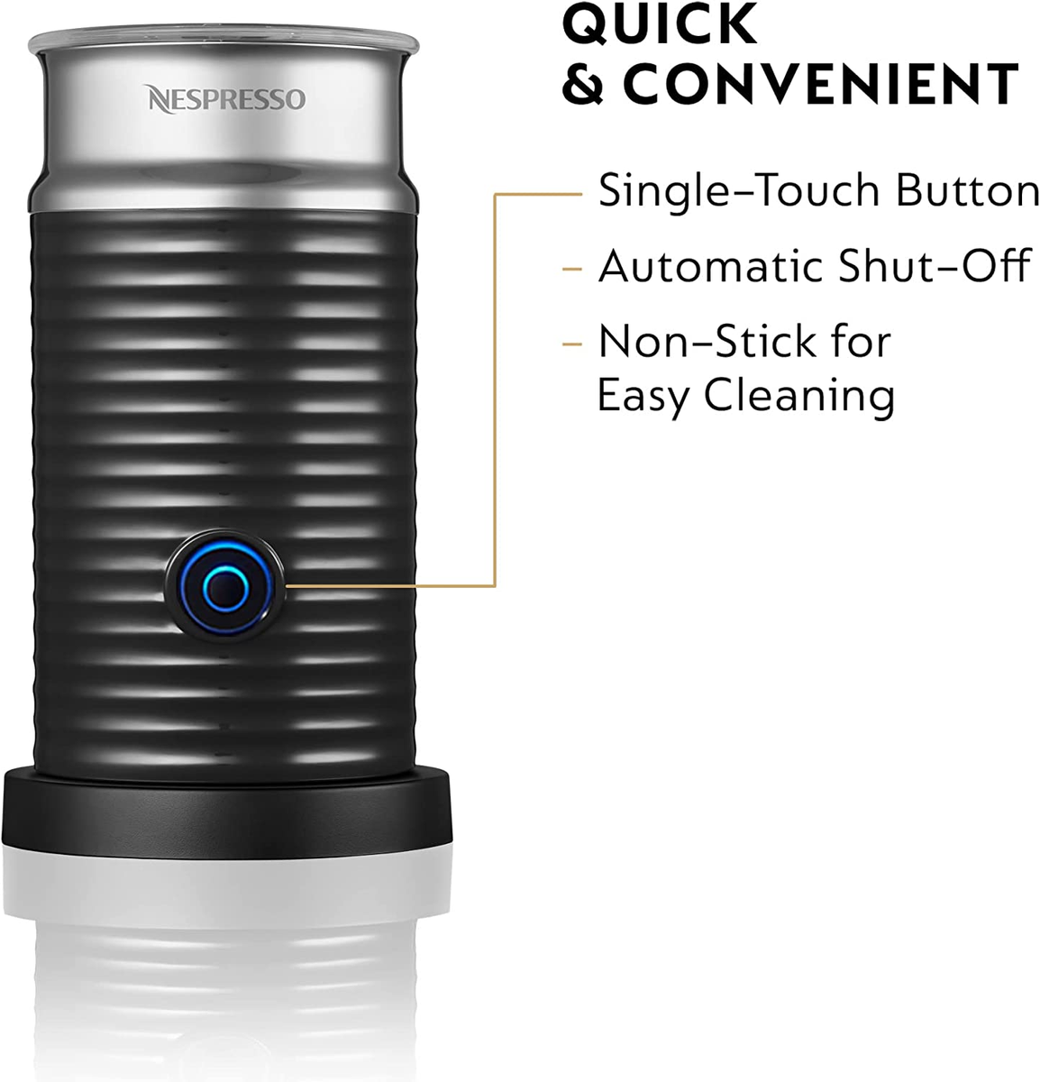 【新品未使用】　Nespresso Aeroccino 3 ブラック Aeroccino Black - Accessories - Nespresso USA