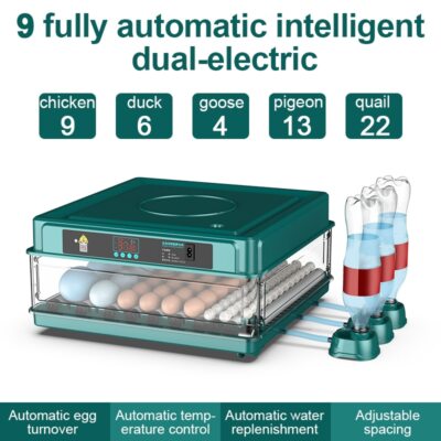 9-15 Eggs Incubator for Chicken Goose Bird Quail Auto Incubation Equipment New