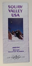 Squaw Valley USA Ski Winter Vacation Planner Leaflet 1993-94