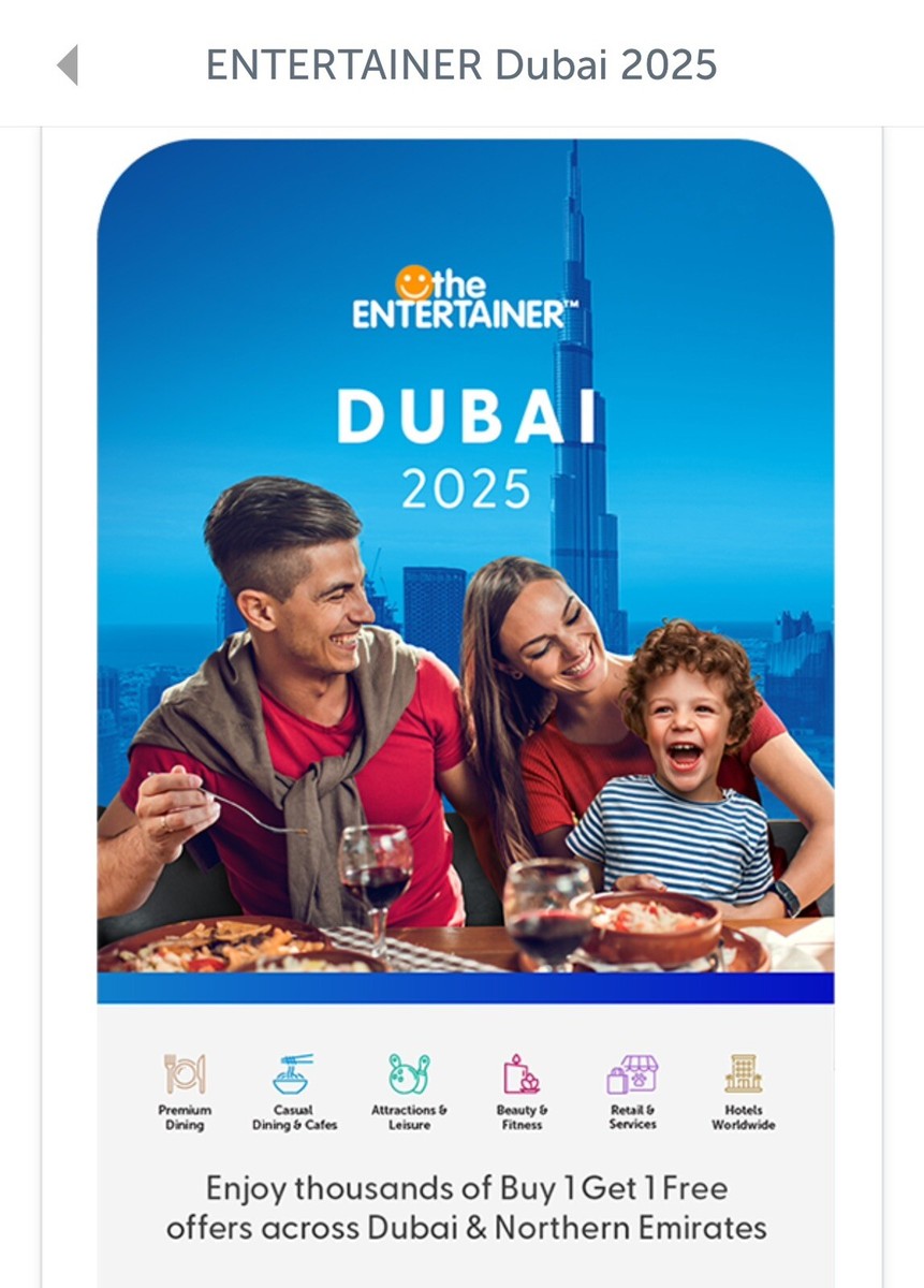 エンターティナー ドバイ Dubai Entertainer 2025 - 10 Day Rental | eBay UK
