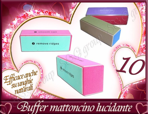 BUFFERS LUCIDANTI PER GEL SMALTO UV RICOSTRUZIONE UNGHIE NAIL ART MANICURE - Imagen 3 de 4